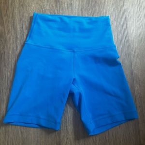Lululemon Wunder-Train biker shorts poolside blue 6”